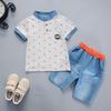 Boys Clothing Summer Short-sleeved Anchor Print Shorts Suit Kids Baby Boys Casual Two-piece Set
