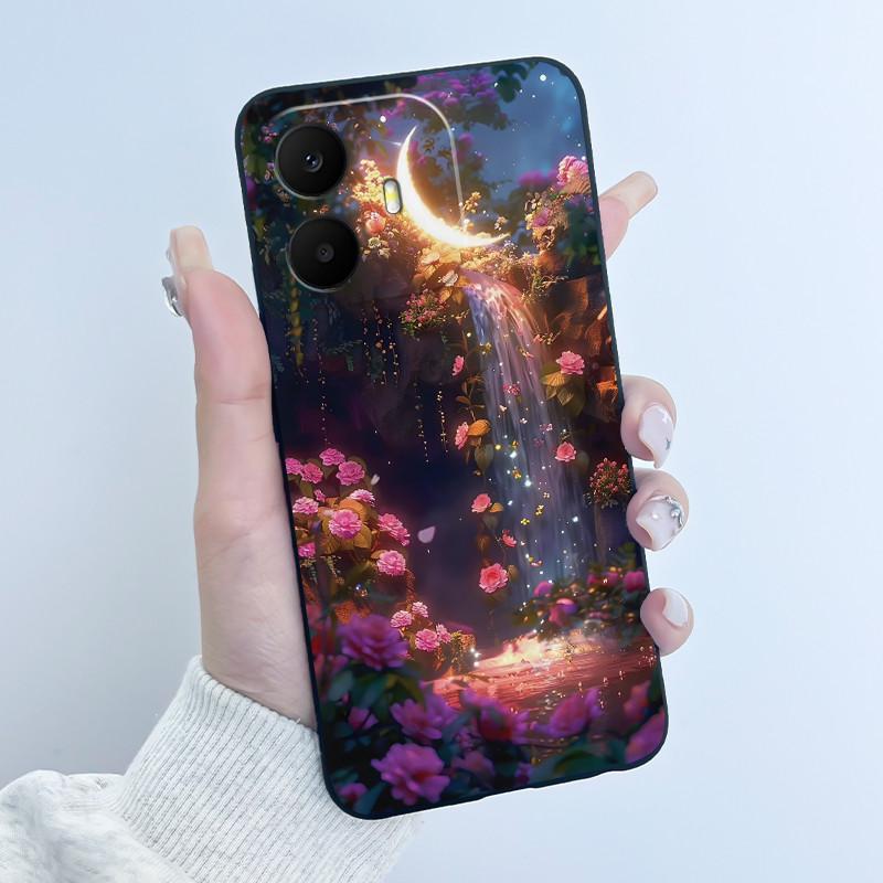 Pro pouzdro TCL K70 Roztomilé Srdíčko Králík Černé Měkké Silikonové Ochranné Zadní Kryt Pro Telefon TCL K70 Power SE TCLK70 4G 5G