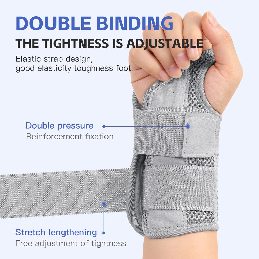 Adjustable Dual Strap Wrist Guard for Finger Joint Pain Relief with Thumb Support Thin Design