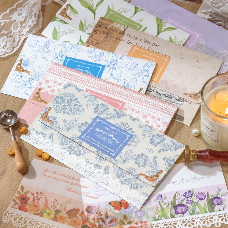 10-Sheet Long Lace Border Material Paper, Delicate Lace Edges for Journal Scrapbooking & DIY Card Making