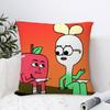 Anime Food A-Apple And Onion Pillow Case Plush Fabric Soft Double Sided Print Home Sofa High Quality Cushion Cover Throw