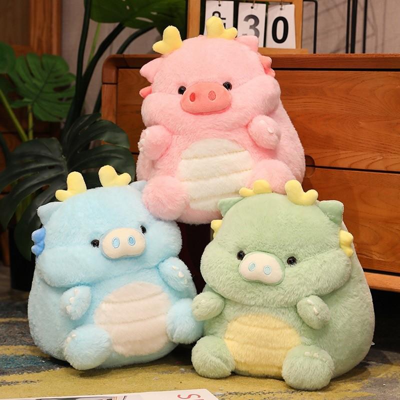Pig Plush Macaron Toy Animal Stuffed Doll Bedroom Decoration Kids Gift 30cm