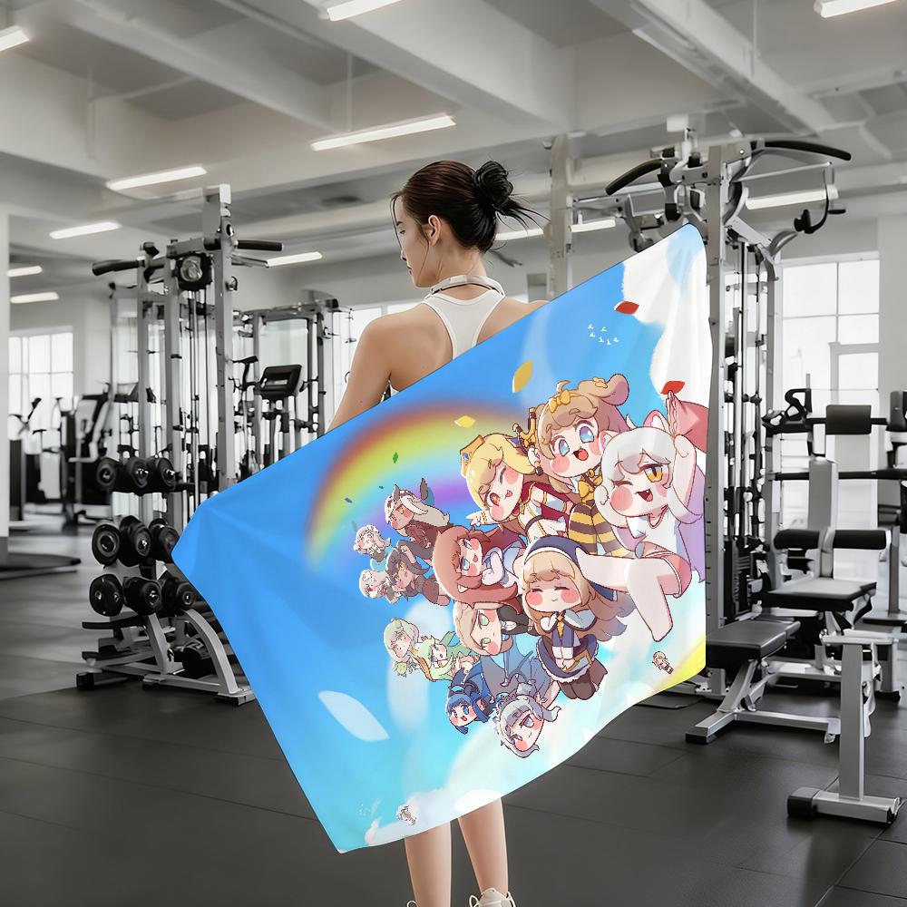 Cartoon Game T-Trickcal-S Cute Towel Shower Sauna Travel Spa Quick Dry Gym Accessories Soft Large Beach Towels