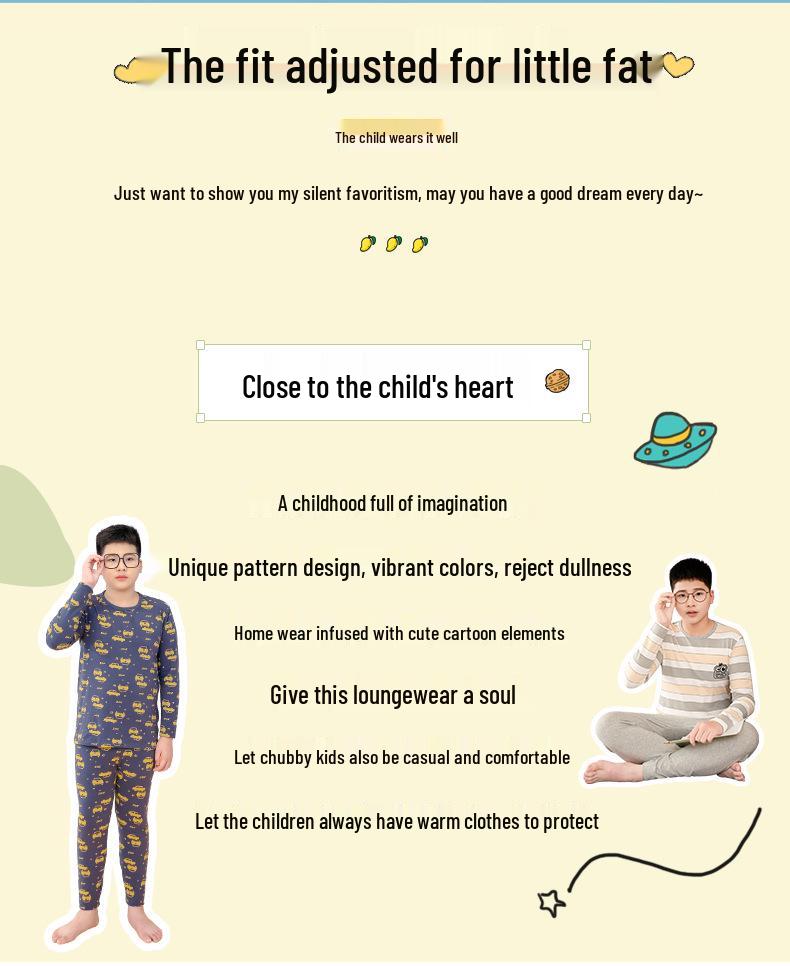 Teen Plus-Size Lycra Cotton Underwear & Pajama Set for Boys and Girls