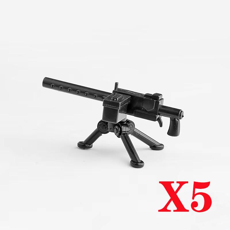 5/10 WW2 Soldier Weapons Building Block Two-color Printing Machine Rifle Submachine Sniper Guns Military Accessories Block Bricks C238