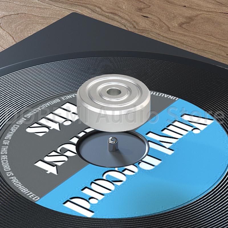 45 RPM Shock Absorber Stabilizer Turntable Adapter Aluminum 7 Inch EP Record Turntable Phonograph LP Vinyl Record Weight Clamp