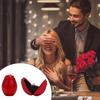 Double Opening Rose Shaped Pendant Box Velvets Lined Engagement Ring Holder Stylish Jewelry Organizer with Soft Interior
