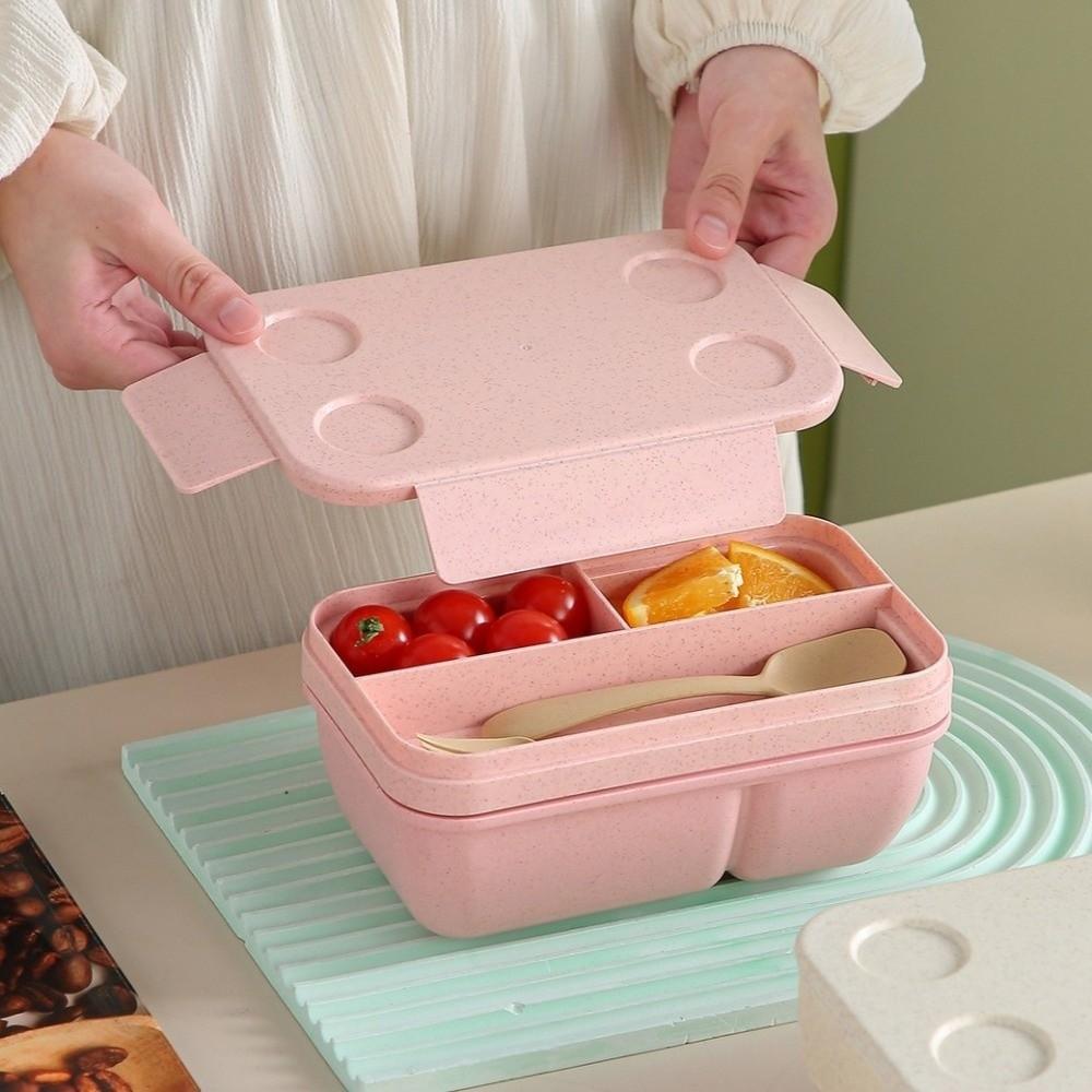 960/1250 Ml Double-layer Lunch Box Food Grade Food Container Portable Picnic Box  Kids Lunch