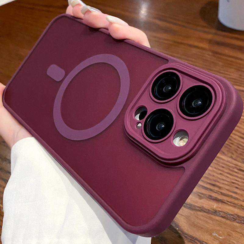 

Применимо к iPhone16promax Магнитный чехол для мобильного телефона 15 Полупрозрачный 14pro Матовый 13 Advanced Sense 12p Мелкое отверстие 11 Apple 11Pro max