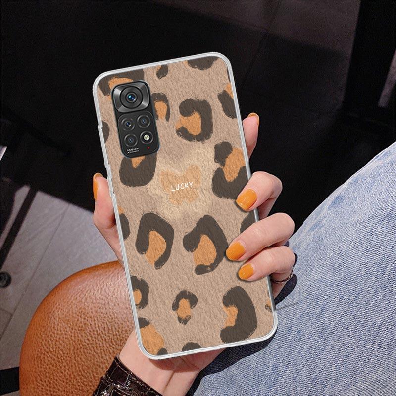 Leopard Print Phone Case For Xiaomi Redmi Note 15 14 13 12S 12 11 Pro Plus 14S 11S 11E 10 10S 11T 5G Personalized Cover Redmi No