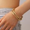Alloy Multi Layer Bangle Gold Color Snake Bone Thick Chain Bracelet Snake Chain Bracelet