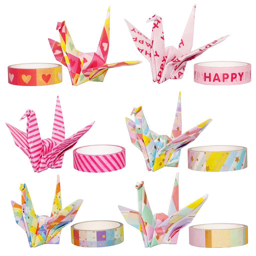 27pcs Rainbow Washi Tapes Set 5mm 10mm Gold Foil Lace Paper Adhesive Masking Tape Decoration Stickers A7427