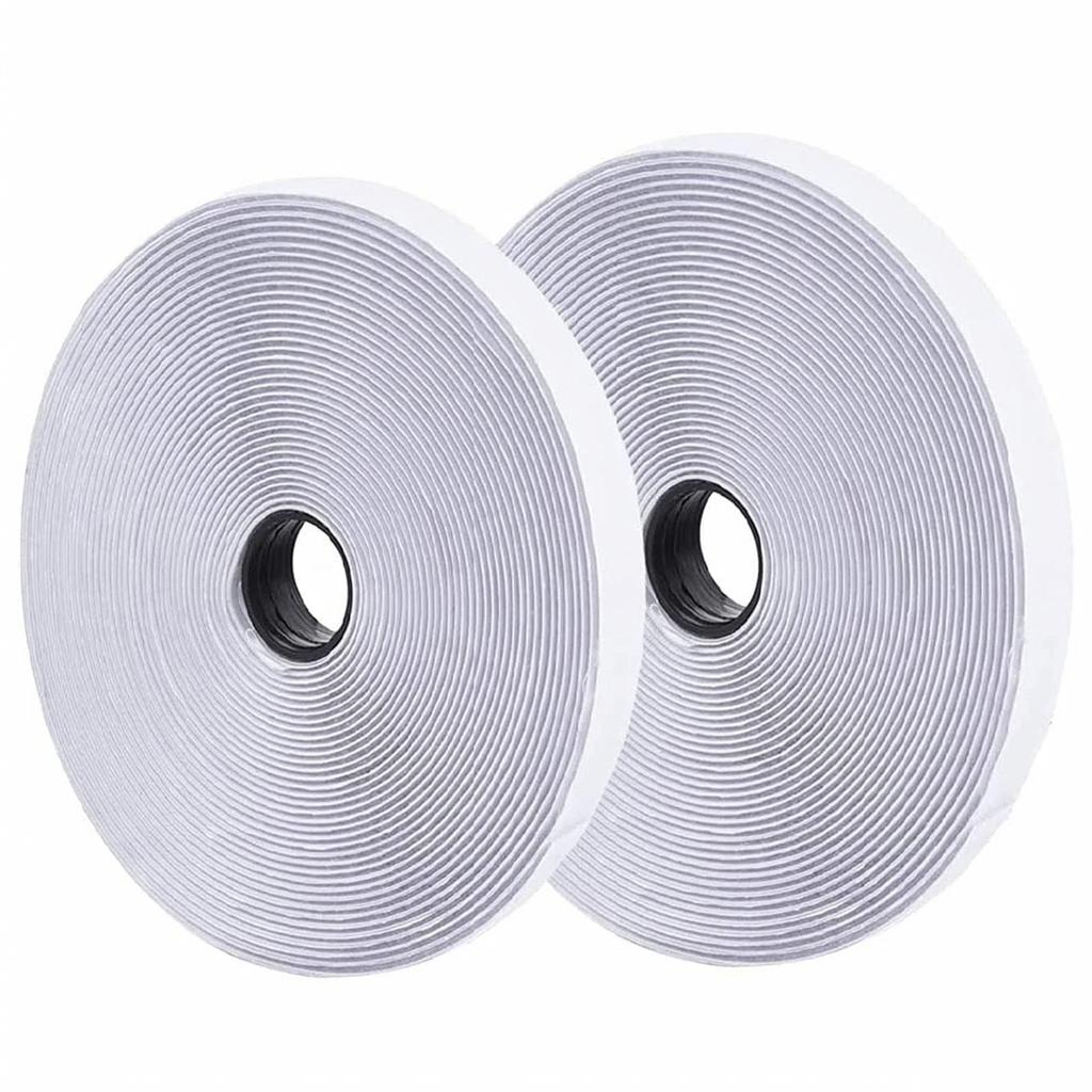 2 Hook and Loop Tape with Self-Adhesive Backing, 1m Nylon Sticky Back Strips for Home and