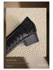 Women's Woven Bowknot Low Heels - Comfortable Square Toe Flats for Spring/Autumn