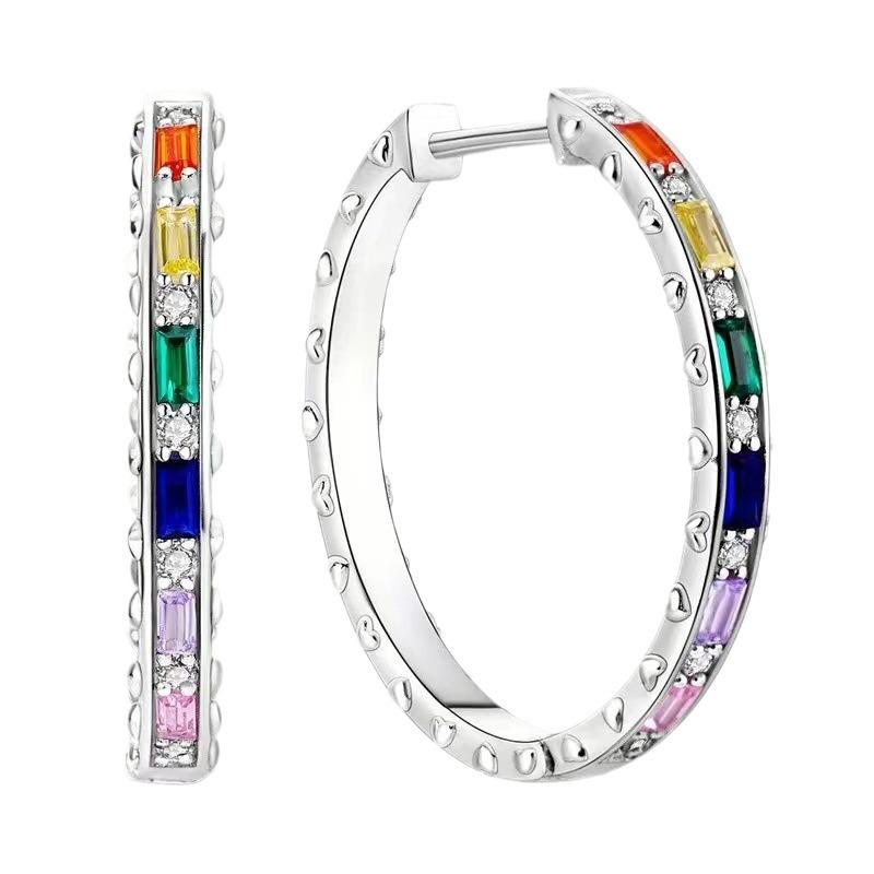 Chenrui Luxury Geometric Zircon Earrings: Trendy European & American Fashion