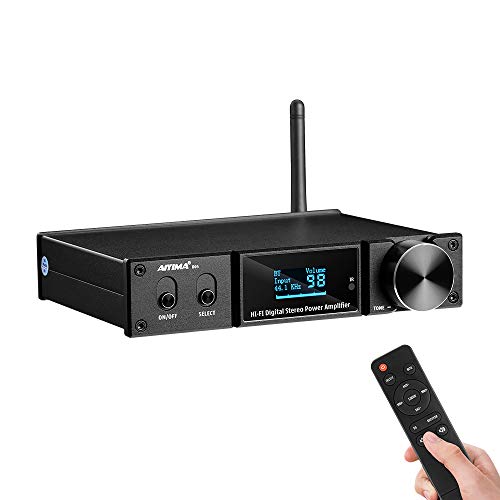 

AIYIMA D05 Bluetooth 5.1 DAC Power Amplifier 120Wx2 Stereo HiFi 2.1ch Digital Audio Amplifier 24Bit/192kHz Class D Amplifier USB Decoder Coaxial/Optic