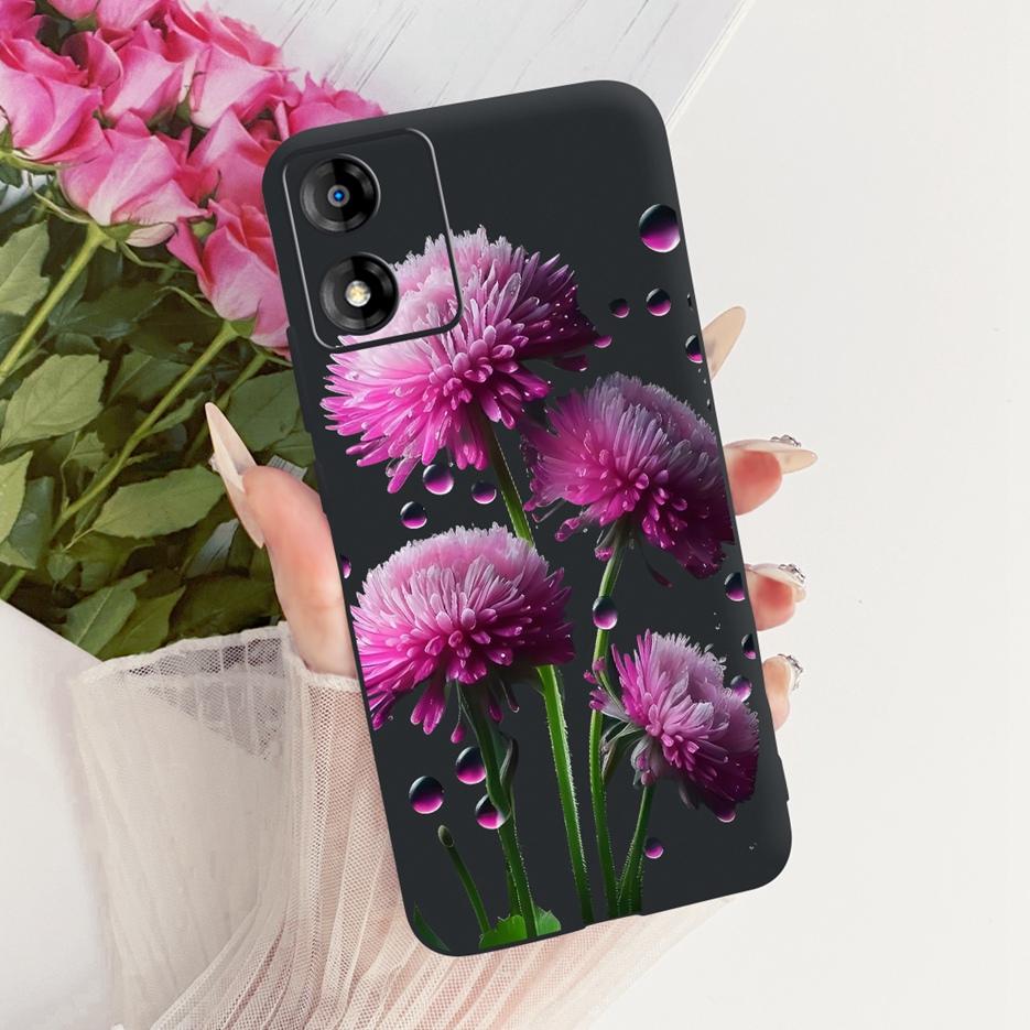For Motorola Moto E13 Case Moto E14 Luxury Flowers Butterfly Painted Cover Soft Silicone Case For Motorola E14 E 13 MotoE13 Bags