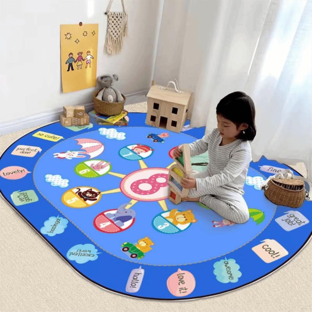 

Cartoon Pattern Educational Carpet Soft Digital Alphabet Carpet Floor Mat Activity Rugs Playroom