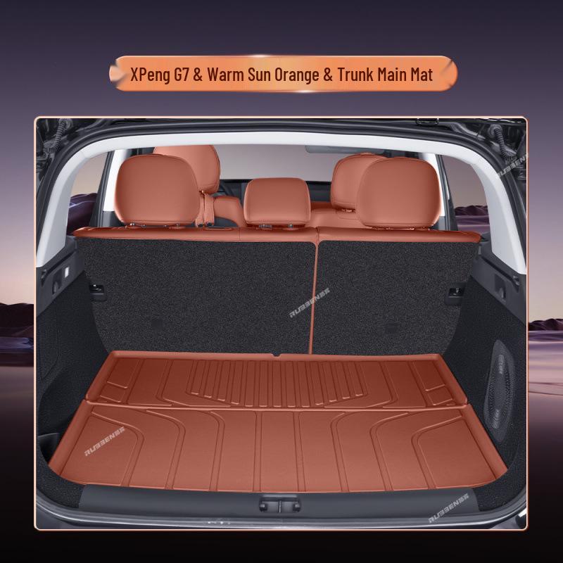 Compatible with 25 XPeng G7 models: TPE Semi-Enclosed Trunk & Interior Floor Mats, Carpets, Accessories. XPeng G7