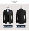 Groom's Slim Fit Dark Gray Wedding Suit Set for Best Man