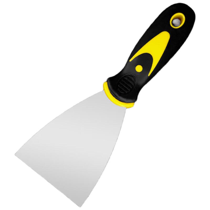 Xiesheng 3-Inch Carbon Steel Putty Knife with Two-Color Plastic Handle (10-Pack)