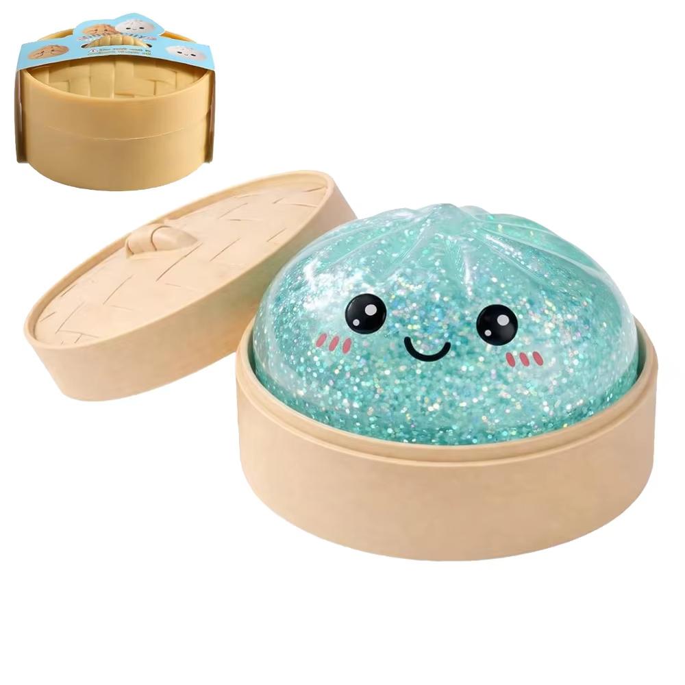 Übergroße Glitzer-Knödel-Squishies Weiches Langsam Rückprallendes Sensorisches Quetschspielzeug Linderung von Angst Fidget Stressball Bürogeschenke