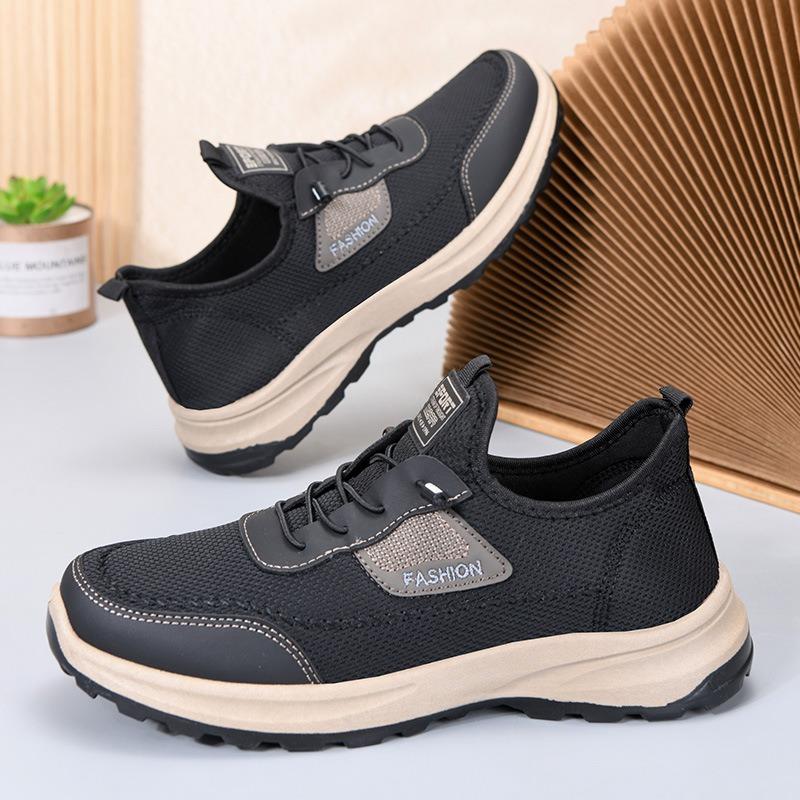 Breathable Fly-woven Shoes Men's Old Beijing Cloth Shoes One-pedal Comfortable Soft-soled Walking Shoes Casual Men's Single Shoes