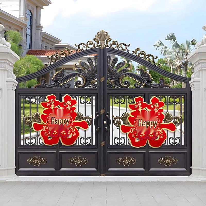 Wedding Room Xi Character Door Sticker – Anti-Theft Entrance Decoration