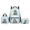 Set Zaino Raccoon per Bambini con Borsa Pranzo e Astuccio per la Scuola
