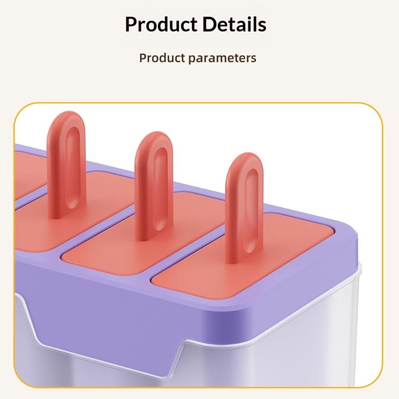 Popsicle/Sorbet Mold Food Grade Household Popsicle Making Ice Box Abrasive Tools With Lid Homemade Ice Cream Artifact
