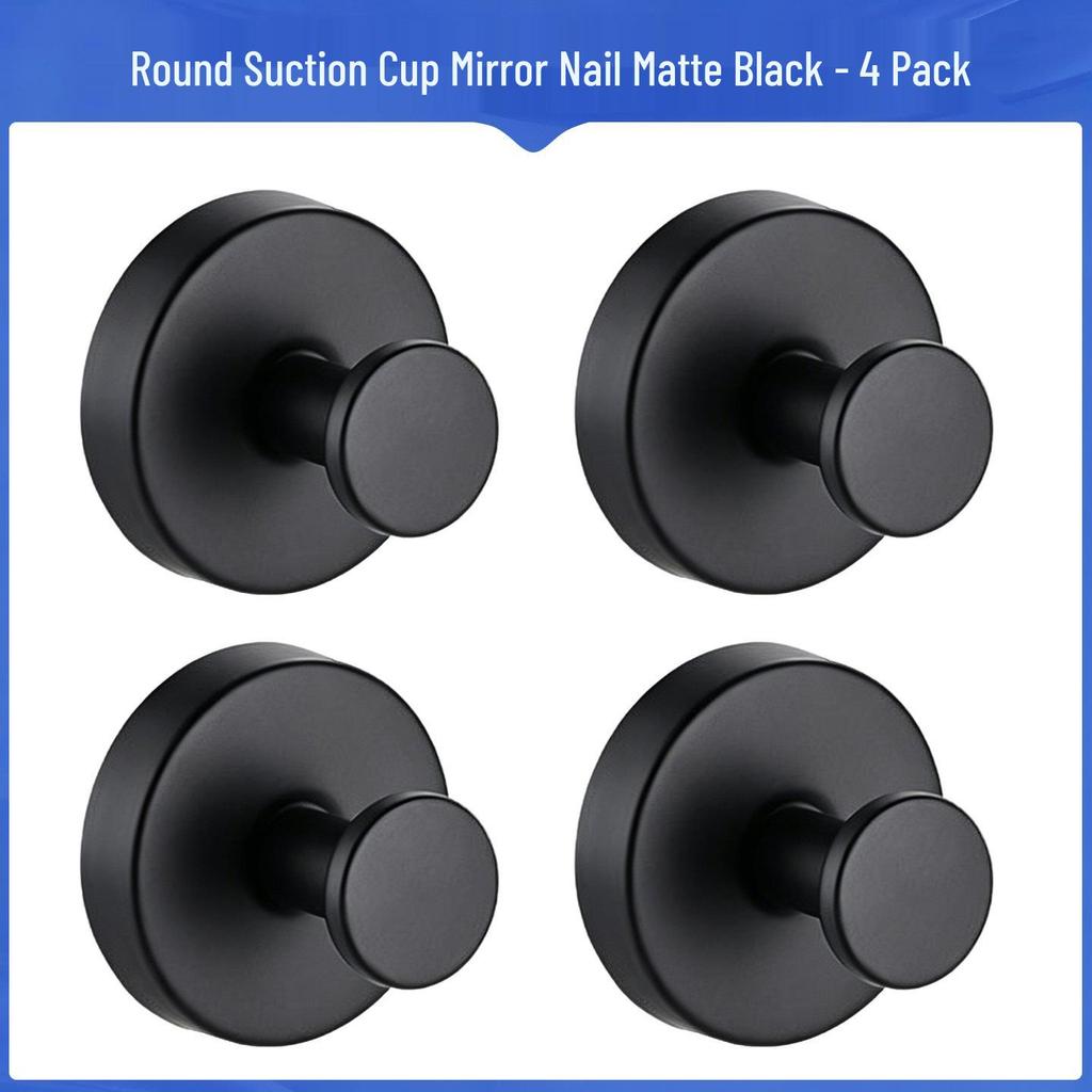 Stainless Steel No-Drill Suction Cup Hook for Kitchen & Bathroom
