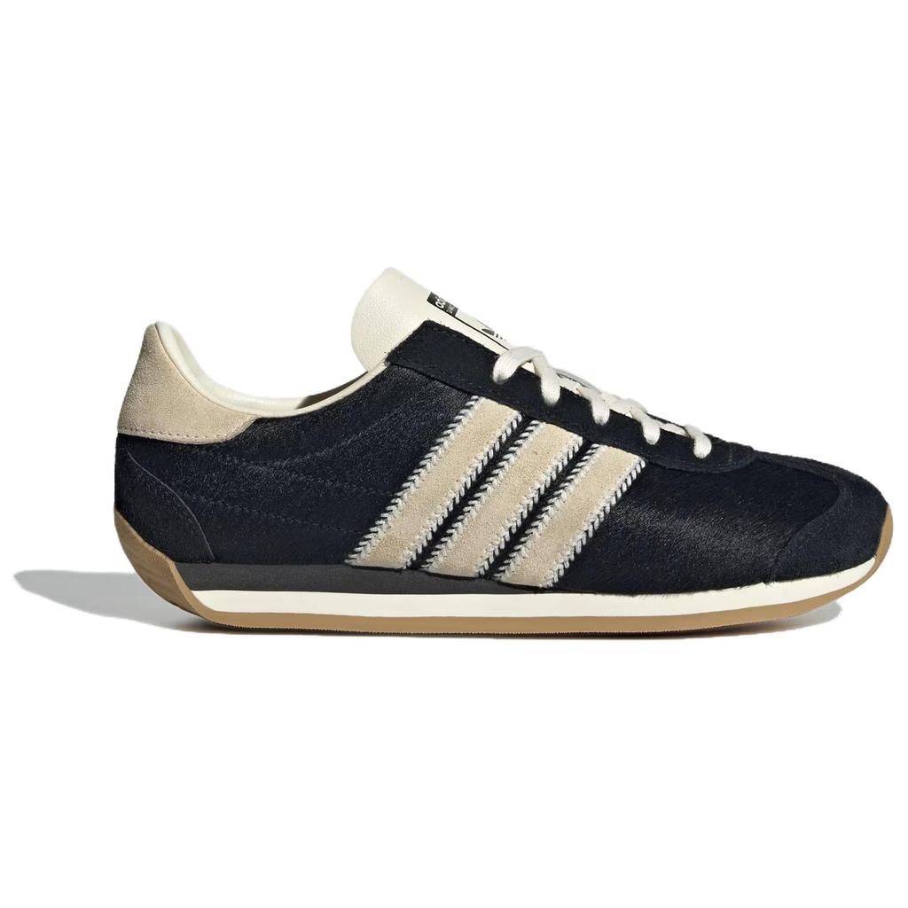 Adidas Country OG Black Pony Hair Women Sneakers Core-Black Cloud-White Golden-Beige JQ0545