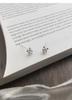S999 Sterling Silver Shiny Star Stud Earrings for Women - Small, Elegant, Exquisite Ins Style Jewelry