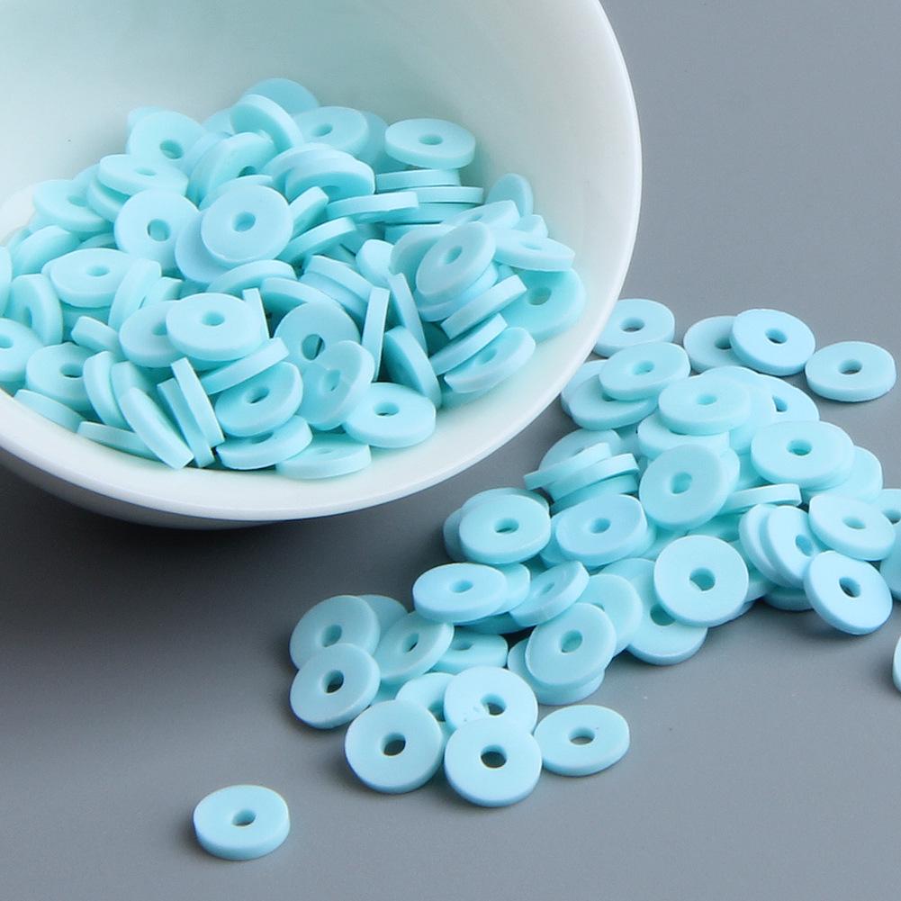 10g DIY Solid Color Polymer Clay Beads for Bracelets & Necklaces - Handmade Spacer Beads
