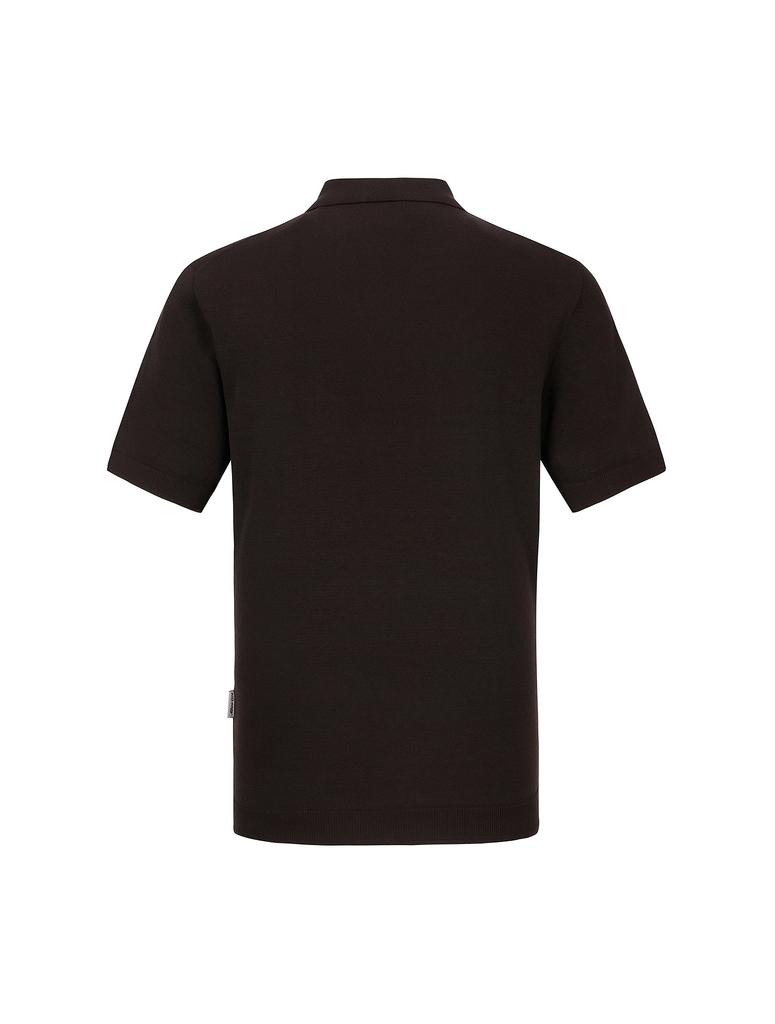 FERRAROMILANO Basic Thierry Short Sleeve Knit Brown (Amsets20157)