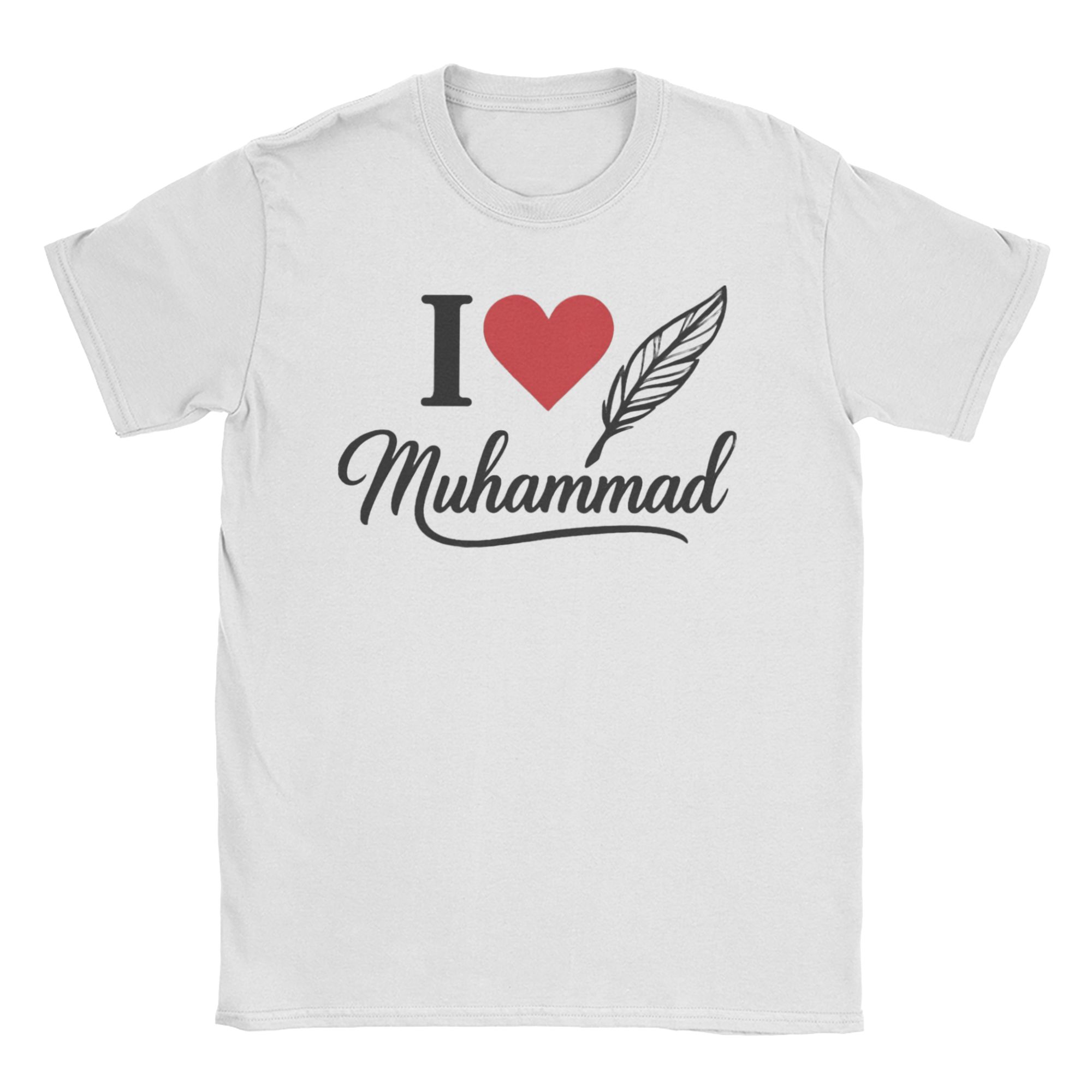 

I Love Muhammad T Shirt Men s Pure Cotton Funny T-Shirt Crew Neck Tee Shirt Short Sleeve Clothing Gift Idea 5XL різнокольоровий