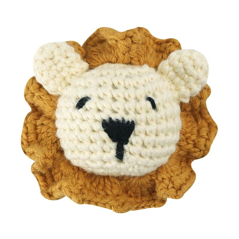 Uncinetto Testa di Animale Lavorazione a Maglia Perline Fai da Te Catena per Ciuccio da Bambino Accessori Masticabili Dentizione per Neonati e Bambini Piccoli Fatto a Mano Durevole