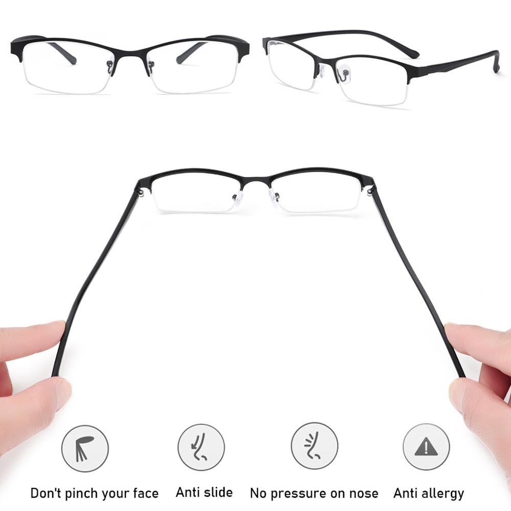 Women Half Frame Optical Prescription Eyeglasses Myopia Glasses Computer Goggles Short-sighted Eyewear