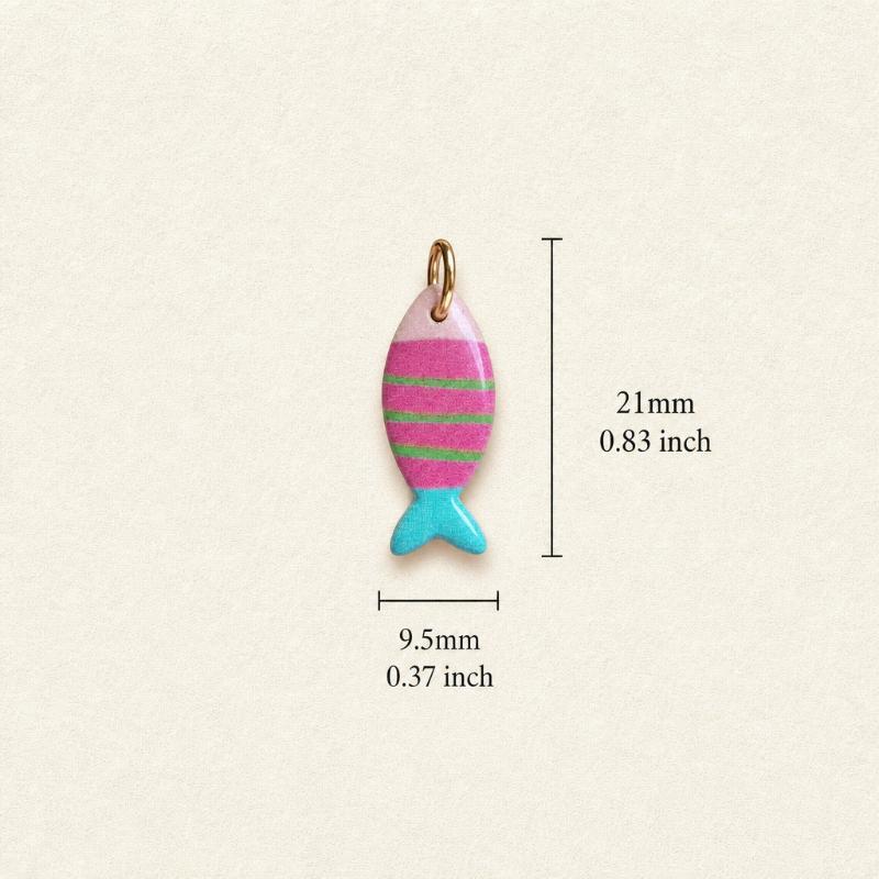 Kawaii Tropical Fish Charms Assorted Vivid Colors Pendants for DIY Earrings Bracelets Necklaces Kids Handcraft Jewelry Making