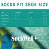 Sockwell PETAL POWER CREW Socks Sizes Denim Outdoor Socks Made in the USA Alpaca Blend Merino Wool Compression Socks Women's (SW112W) - S-M