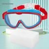 Children's Anti-Fog Waterproof Large Frame Swim Goggles with Silicone Earplugs
