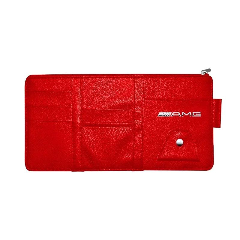 OLV5 Goods Sun Visor Organizer Multi-Pocket Glasses Clip Car Storage Bag Stickers For Mercedes Benz Vito W638 W639 W447 W168 W169 W17