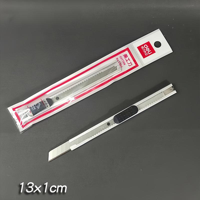 

Deli Metal Craft Knife: Small Paper Cutter & Wallpaper Knife - Handmade Express Box Opener & Art Tool Default