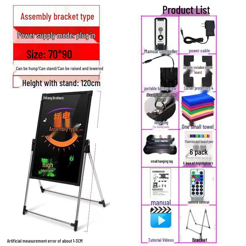 Luminous Fluorescent Blackboard for Night Market & Street Stall Advertising
