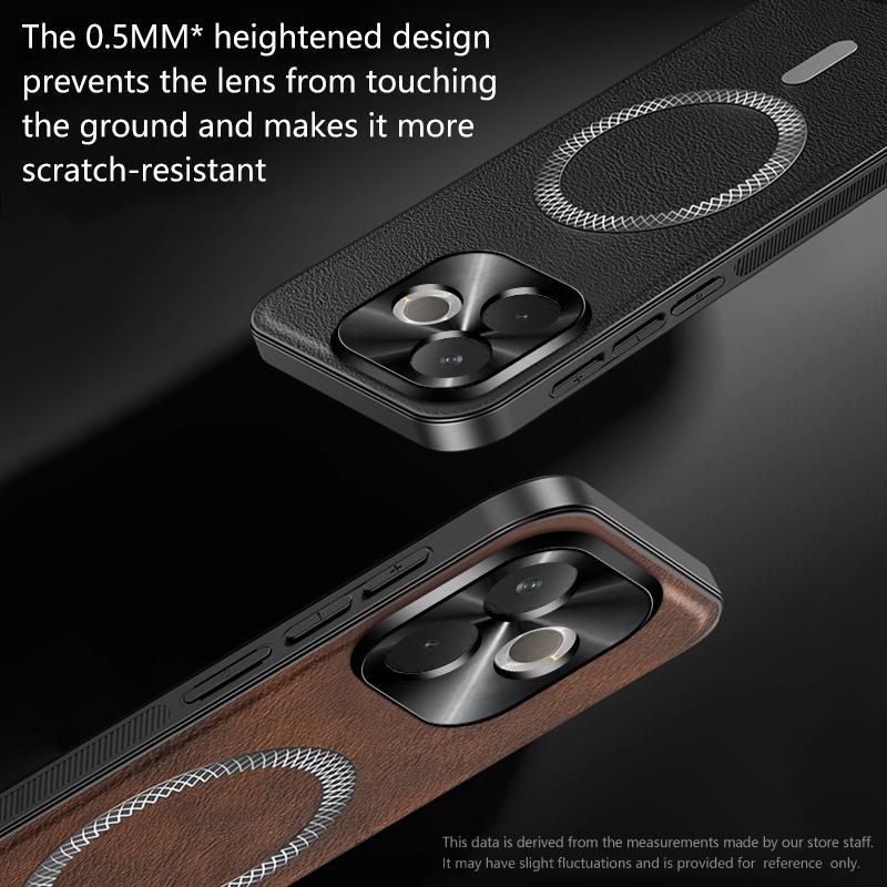 For Oppo A5 Pro 5G Case Magnetic Elegant Leather Wear-Resistant Lens Fully Covered Non-Slip Grip Edge Cover Shell