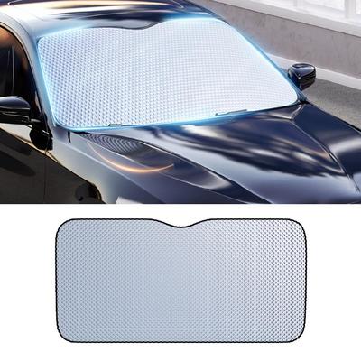 Pare-soleil pliable pour pare-brise de voiture 130 cm/140 cm, réflecteur, portable, respirant, anti-UV