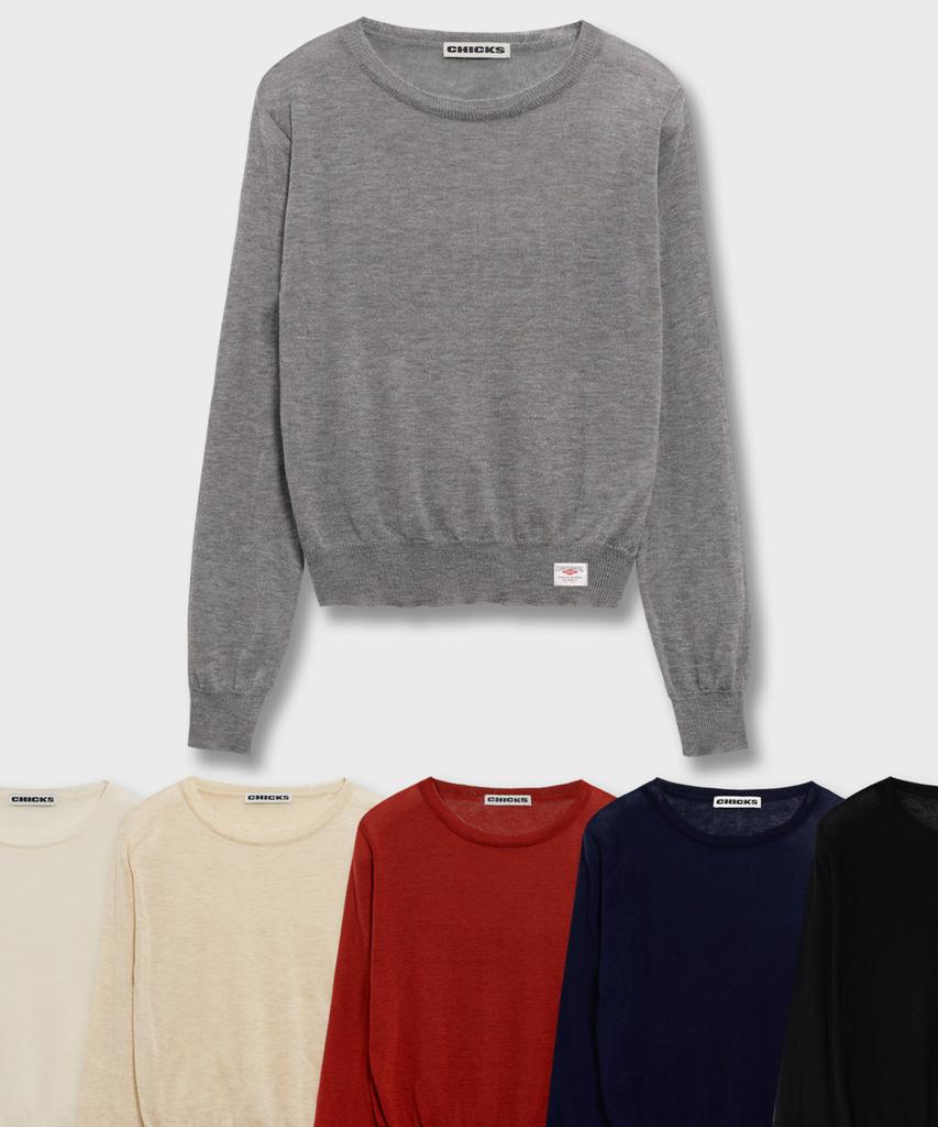 CHICKS Single Basic Round Knit (6 Colors)