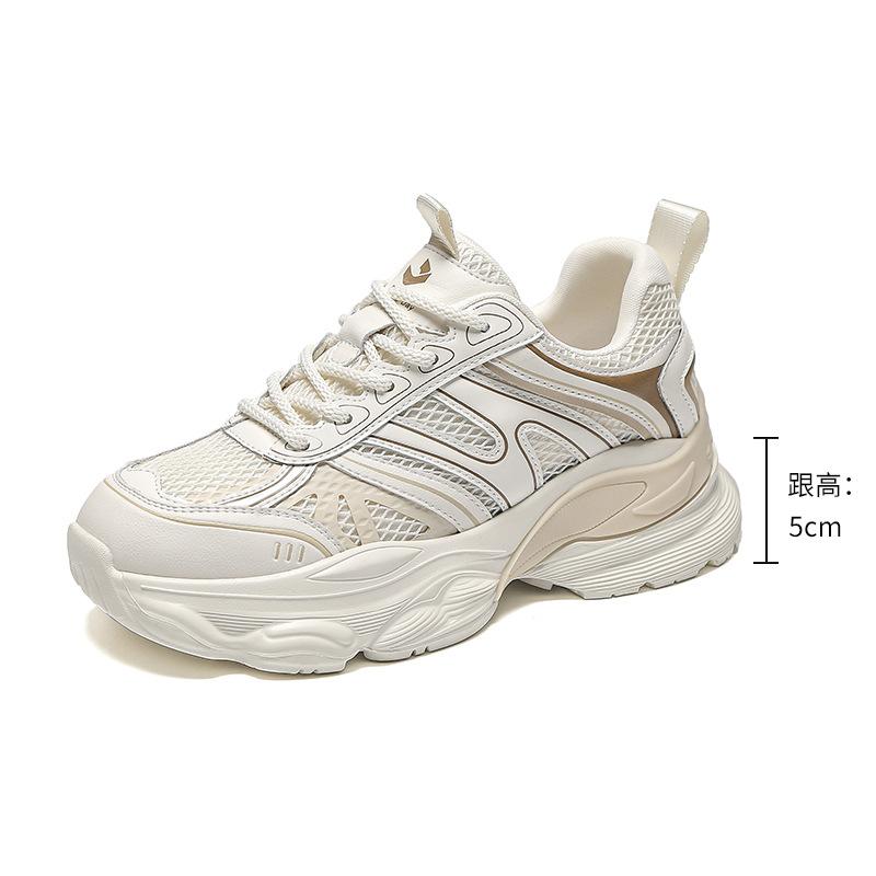 

Весенняя спортивная обувь женская 2025 новая женская обувь папина сетчатая дышащая универсальная платформа повседневная цветная беговая обувь 40