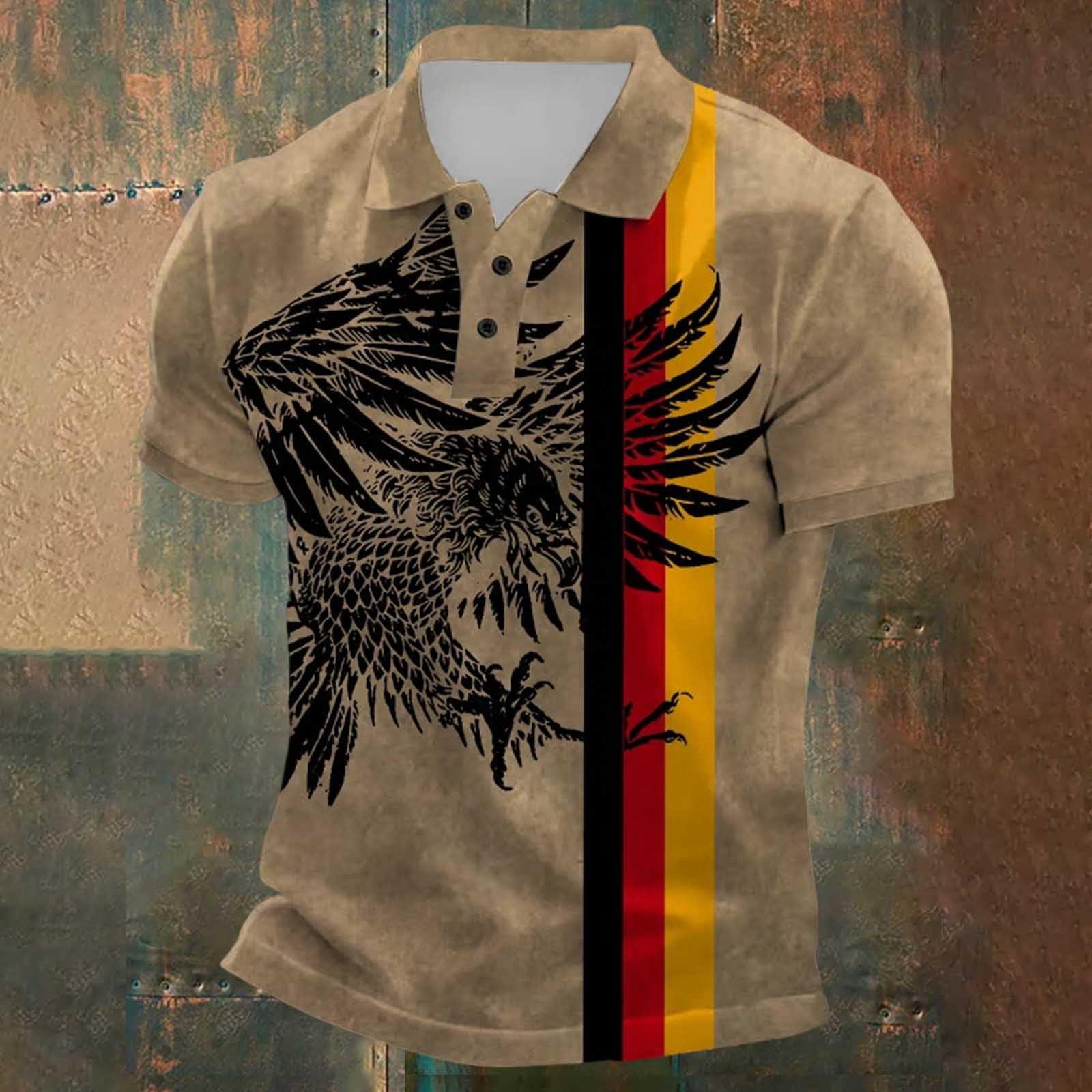 Men s Germany Soccer Polo Shirt Classic Fit Short Sleeve Button Down Collar Lightweight Breathable Soccer Jersey Top L