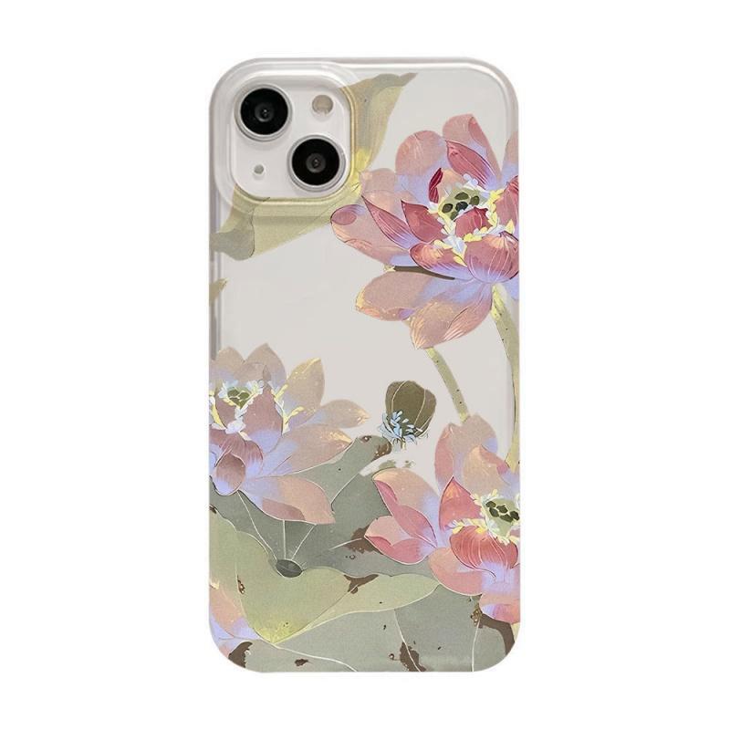 Flowers Phone Case For iPhone 16 Pro Case iPhone 15 13 11 12 14 Pro Max 13 Mini 16 Plus Translucent Slim Silky Skin Back Cover